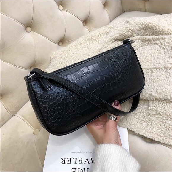 CROCO One shoulder strap Vintage look bag - Picture 2 of 7